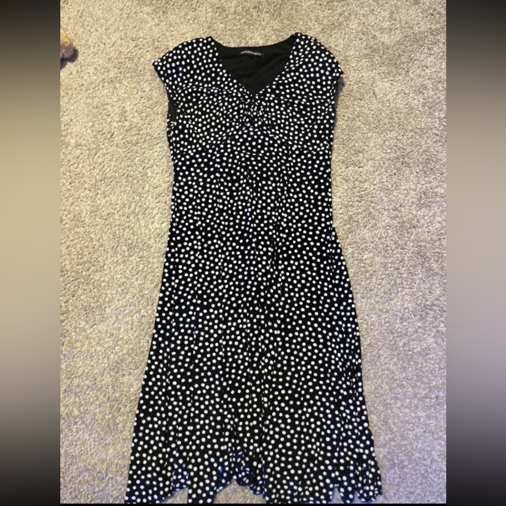 Polka dot fit and flare dress